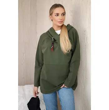 Dámská tunika Tunika se zipem na kapuci Oversize khaki Kesi kaki 3095881