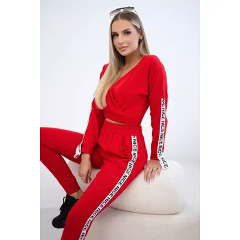 Sada s ozdobnými pruhy červené Kesi červená 3093799