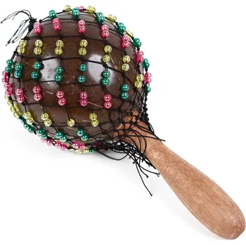 Hudební nástroj pro děti Cabassa s dřevěným držadlem