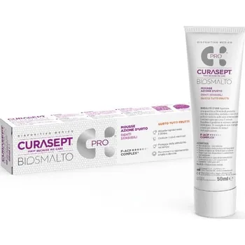 zubní pasta Curasept Biosmalto Sensitive Mousse pro citlivé zuby 50 ml