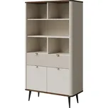 Jurek Regál/knihovna MARLY 5 Kombinace barev: kašmír/ořech