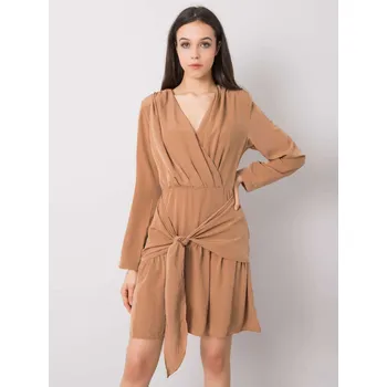 Dámské šaty Dress-322-SK-10099.40-light brown RUE PARIS hnědá 3200971