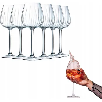 Sklenice Skleničky na bílé víno, skleničky na červené víno, skleničky na vodu, koktejlové skleničky Cristal d'Arques Paris Swirly bezbarvé 470ml 6 ks