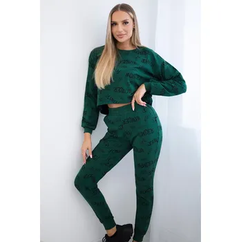 Dámská halenka Sada se zelenými nápisy Kesi zelená 3086508