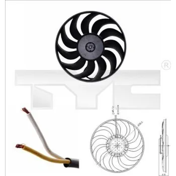 Výparník klimatizace Větrák, kondenzátor klimatizace TYC 802-0051