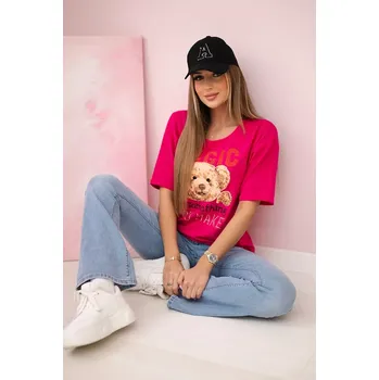 Dámská halenka Halenka s potiskem Kouzelná fuchsie Kesi červená 3096164