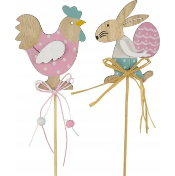 Obraz Velikonoční dekorace dřevěná slepice, 35 cm