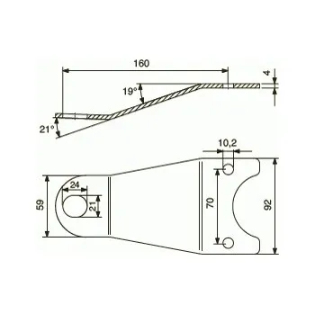Kuchyňský nůž Držák nože (nůž .973 a .974) L=160mm