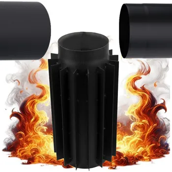 Kouřovod RADIÁTOR FI 130 KOMÍNOVÝ PRO KAMNA KRBOVÁ ZDAR, SPALINOVÁ TRUBKA ŽEBROVANÁ 50