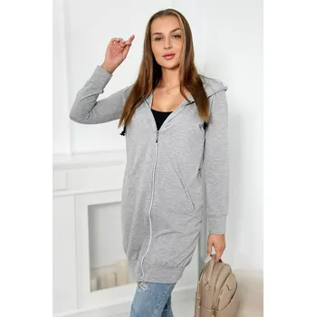 Dámská mikina Mikina s kapucí a šedou melanž Kesi šedá 3086236