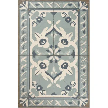 Koberec Vinylový Koberec Vzor Portugalské dlaždice, jemný vintage design, 100x150 cm