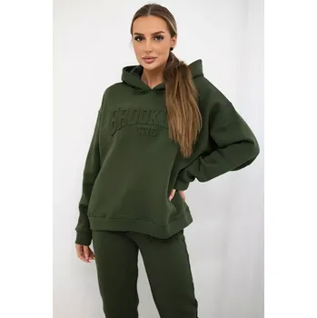 Zateplený bavlněný set, mikina + kalhoty Brooklyn khaki Kesi kaki 3085266