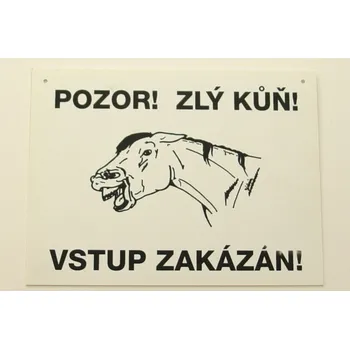 Značení 33776 Cedulka výstražná - Zlý kůň