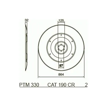 Talíř Talíř bubnu 864mm