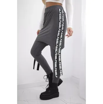 Dámské kalhoty Kalhoty/oblek s grafitovým selfie nápisem Kesi šedá 3101452