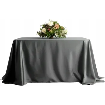Obraz Obrus TMAVĚ ŠEDÝ na stůl 230x230 cm svatební hostina banket klasický
