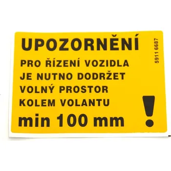 Tažné zařízení Štítek upozornění 2 59116687