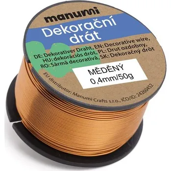 Vázací drát Manumi Měděný drát 0,4 mm/50 g