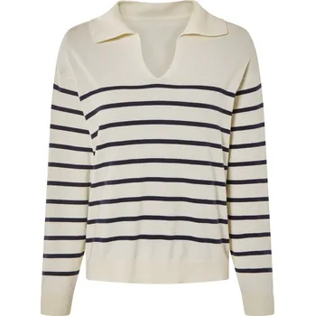 Dámský svetr esmara® Dámský pletený svetr s BIO bavlnou (pruhy/bílá, M(40/42))
