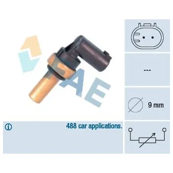 Čidlo automobilu Senzor, teplota hlavy válce FAE 32710