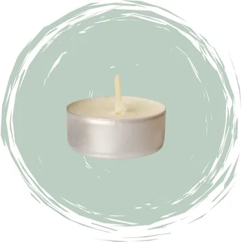 Svíčka Čajové svíčky z vosk sojového, malé, 100 kusů, bez vůně, bavlněný knot