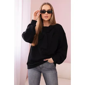 Dámská halenka Bavlněná halenka s mašlí černá Kesi černá 3096748