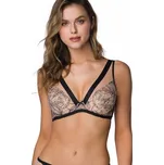 Béžovo-černá vzorovaná push-up braletka Mat M-3900/11 Xanthe Velikost: 65C, Barva: béžovo-černá