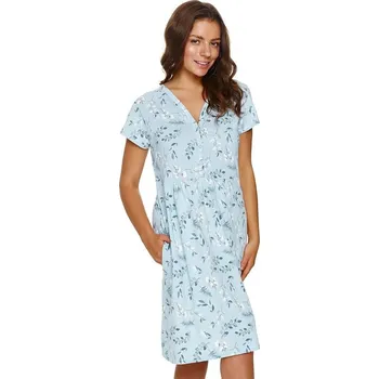 Dámské noční prádlo Noční košile Diana tyrkysová s bavlníky M