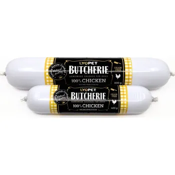 Krmivo pro psa LYOPET Butcherie Chicken sausage Varianta: 400g