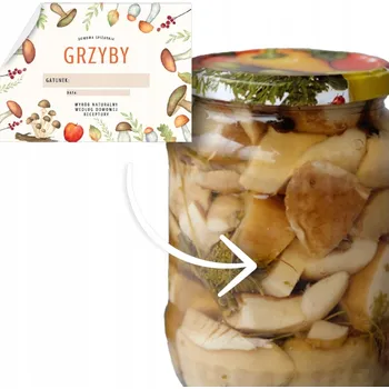Sklenice 10x Etykiety GRZYBY na sklenice DOMOWEJ ROBOTY samolepky na zavařeniny
