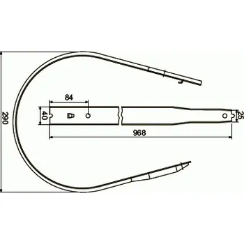 Kryt sběrače š=40mm L=968mm