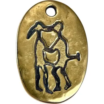 Přívěsek Drakkaria ELSKERE, milenci, skalní rytina Tanum, Švédsko, mosazný amulet