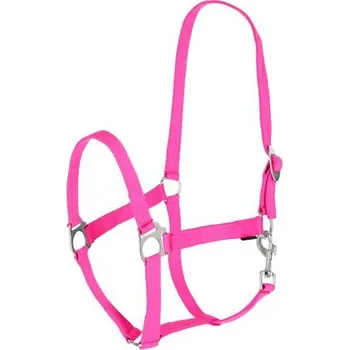 Vybavení pro koně Nylonová ohlávka Covalliero Hippo, růžová - 4 - xfull