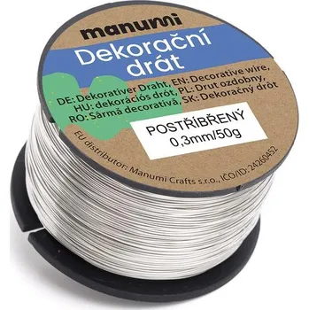 Hobby drát Manumi Postříbřený drát 0,3 mm/50 g