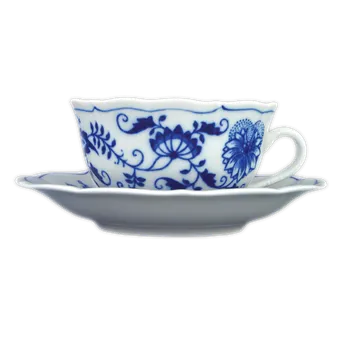 Český porcelán Dubí Cibulák Šálek + podšálek C/1+ZC1 (zrcadlový podšálek) čajový 0,20 l Originál
