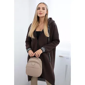 Pánská mikina Hnědá mikina na zip Kesi hnědá 3090149