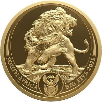Sběratelství Zlatá mince Big Five III - Lion (Lev) 1/4 Oz 2025 PROOF (2.)