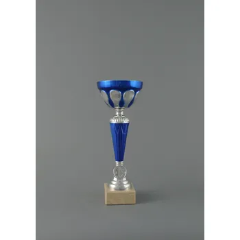 Sportovní stříbrno modrý pohár 26 - 31,5 cm - 26 cm