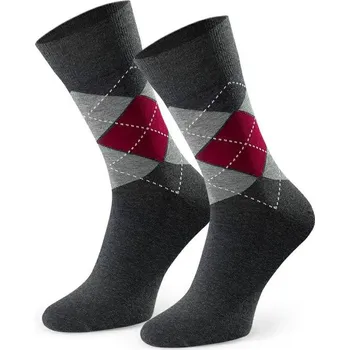 Pánské ponožky Tmavě šedé pánské vzorované ponožky Art.056 IC253, GRAPHITE MELANGE Velikost: 42/44