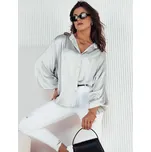 Světle šedá lesklá košile LERMA DY0385 Velikost: ONE SIZE