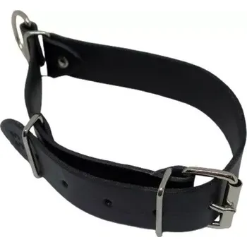 Obojek pro psa Stahovací kožený obojek černý - délka 55 cm (Stahovací obojek pro psa)