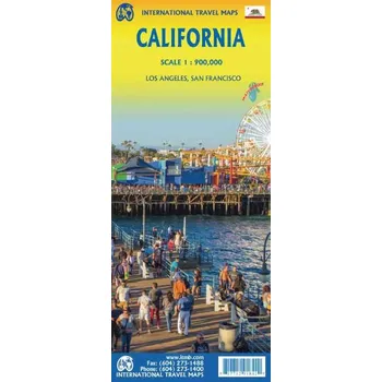 ITMB Publishing mapa California 1:900 tis. voděodolná ITM