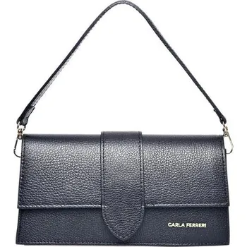 Kabelka Carla Ferreri Dámská kožená kabelka CF1833T Nero + 2 měsíce na vrácení zboží