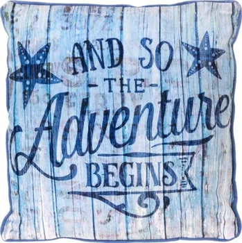 Polštář Polštář s motivem modrého dřeva, 40 x 40 cm