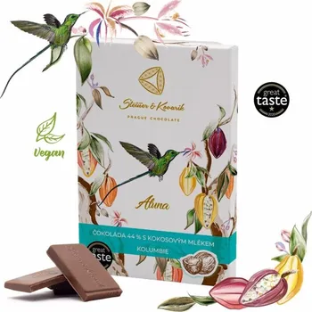 Čokoláda Steiner & Kovarik čokoláda Aluna – čokoláda 44% s kokosovým mlékem, 70 g