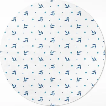 Koberec Koberec Kulatý Vnitřní ⌀ 140 cm Drobné lístky a tečky akvarel boho