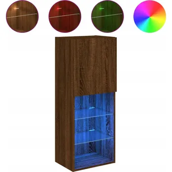 Televizní stolek TV stolek LED 40,5x30x102 cm hnědý dub