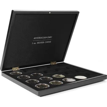 Obal pro sběratelský předmět Leuchtturm kazeta na 20 investičních mincí 1 Oz Motiv kazety: Australian Emu