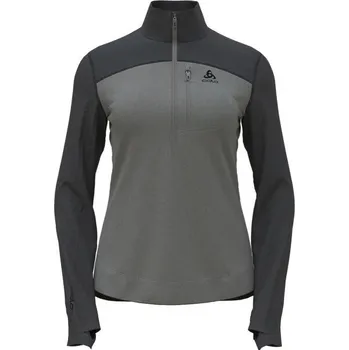Dámské termoprádlo Dámská střední vrstva Odlo W PERFORMANCE WOOL X-WARM M Tmavě šedá, Černá