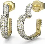 Guess Kruhové náušnice ve tvaru srdce Beloved JUBE05017JWYGT/U + 2 měsíce na vrácení zboží